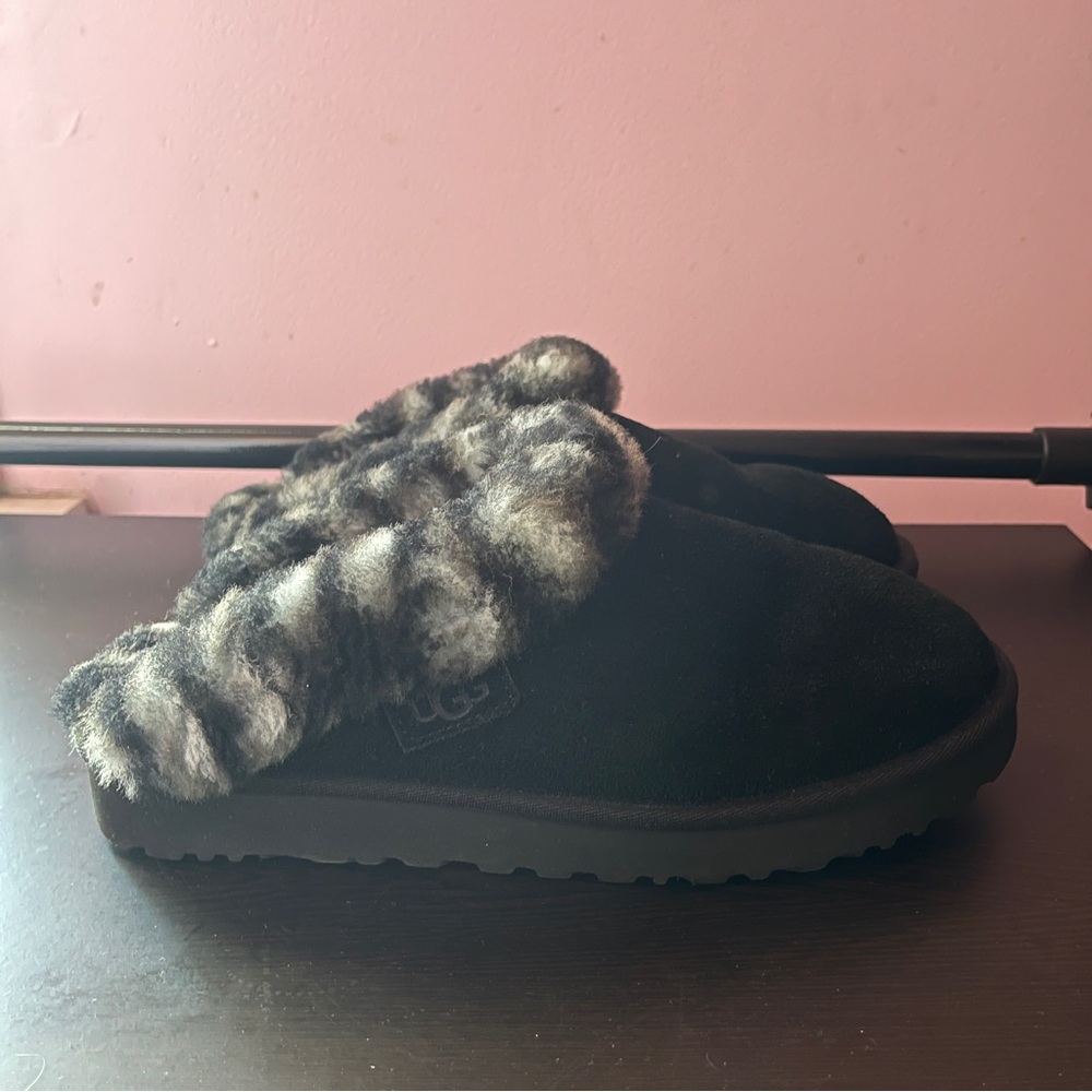 UGG Cluggette Black/Gray Leopard